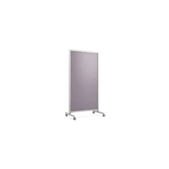 Dry Erase*Ghent EZ Magnetic Glass Mobile Dry-Erase Whiteboard, Aluminum Frame, 75"H x 38"W (EZ1MA7538GP)