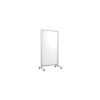 Dry Erase*Ghent EZ Magnetic Glass Mobile Dry-Erase Whiteboard, Aluminum Frame, 75"H x 38"W (EZ1MA7538WH)
