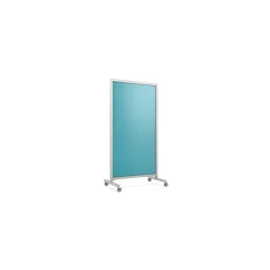 Dry Erase*Ghent EZ Magnetic Glass Mobile Dry-Erase Whiteboard, Aluminum Frame, 75"H x 38"W (EZ1MA7538BE)
