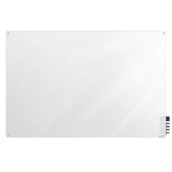 Dry Erase*Ghent Harmony Frosted Glass Whiteboard with Radius Corners, 4'H x 8'W (HMYRN48FR)