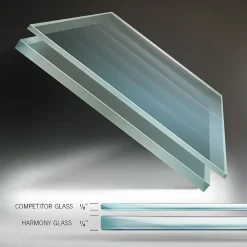 Dry Erase*Ghent Harmony Magnetic Glass Whiteboard with Square Corners, 4'H x 5'W, White (HMYSM45WH)