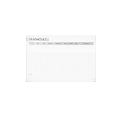 Dry Erase*Ghent Harmony OR Schedule Magnetic Glass Dry-Erase Whiteboard, 4'H x 6'W (GRPHMYSM13S-46)