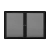 Bulletin*Ghent Ovation Fabric Enclosed Bulletin Board, Black Frame, 3'H x 4'W (OVK2-F91)