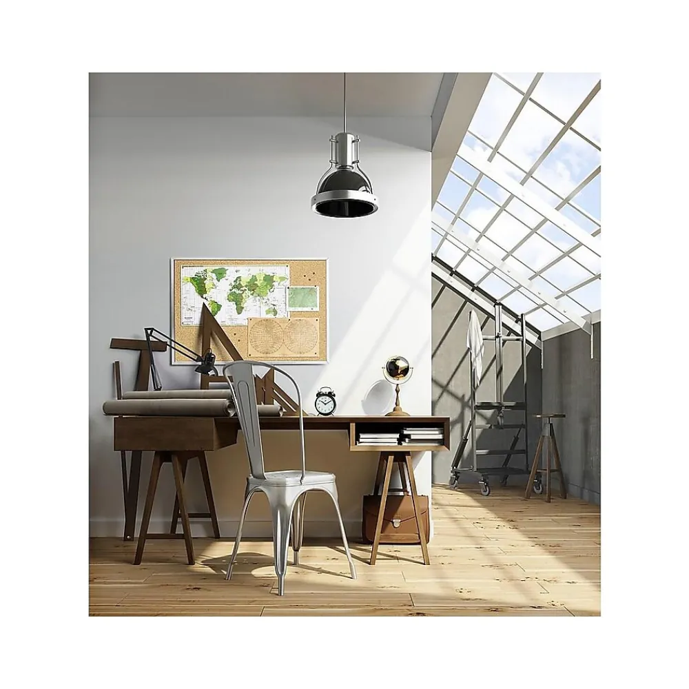 Bulletin*Ghent Traditional Cork Bulletin Board, Aluminum Frame, 4'H x 8'W (AK48)