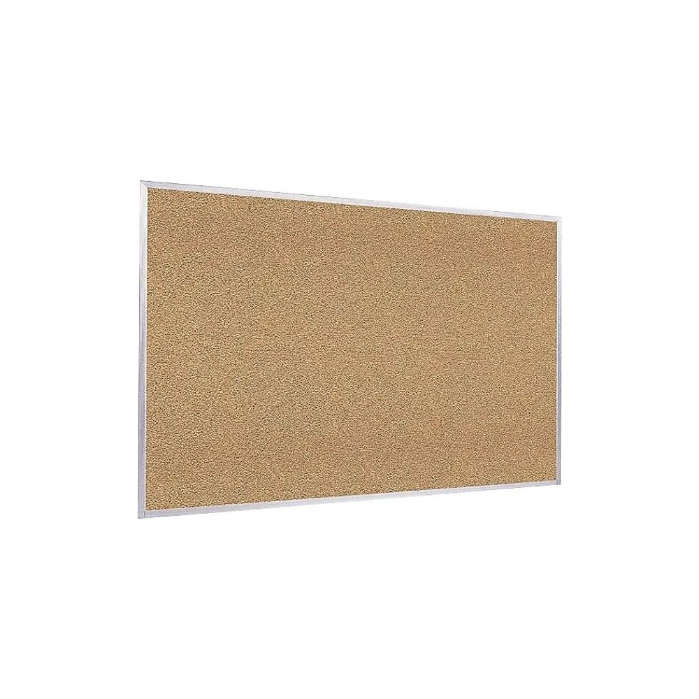 Bulletin*Ghent Traditional Cork Bulletin Board, Aluminum Frame, 4' x 3' (1334-1)