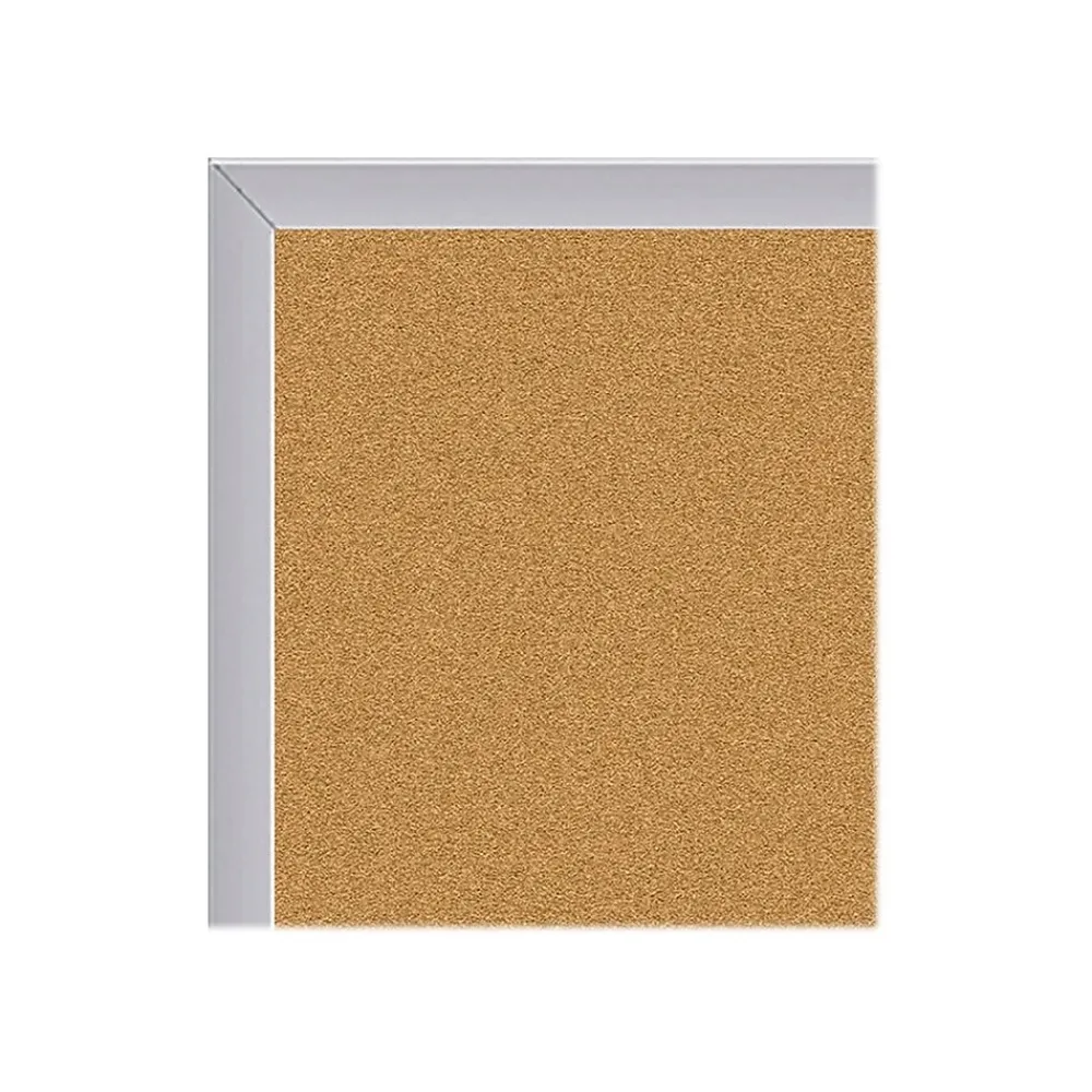 Bulletin*Ghent Traditional Cork Bulletin Board, Aluminum Frame, 4' x 3' (1334-1)