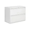 File Cabinets*Global 9300 Plus Series 2-Drawer Lateral File Cabinet, Locking, Letter/Legal, Designer White, 36" (TD9336P-2F1H-DWT)