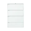 File Cabinets*Global 9300 Plus Series 4-Drawer Lateral File Cabinet, Locking, Letter/Legal, Designer White, 36" (TD9336P4F1HDWT)