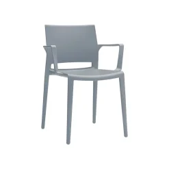Folding & Stacking*Global Bakhita Polypropylene Banquet/Reception Chair, Alloy, 4/Carton (6750ALY)