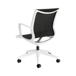 Office Chairs*Global Solar Mesh Conference Chair, White/Black (8457MDN)