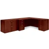 L-Desks*Global Superior BUNDLE14 Workstation, Dark Cherry