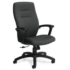 Office Chairs*Global Synopsis Jenny Fabric High Back Tilter Chair, Charcoal