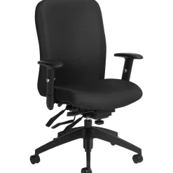 Office Chairs*Global Truform High Back Multi-Tilter, Ebony, 42"H x 26"W x 25"D