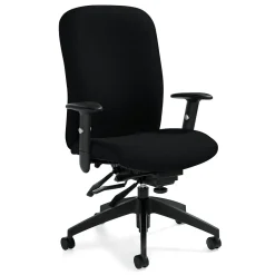 Office Chairs*Global Truform Quilt Fabric High Back Multi-Tilter Chair, Black (QS54503SCBKQL10)