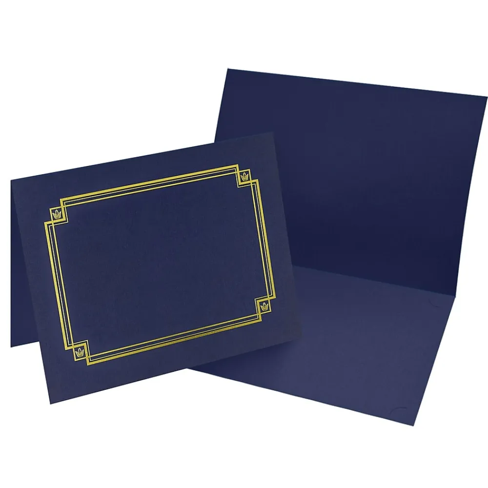 Awards & Certificates*Great Papers Certificate Holders, 9.75" x 12.5", Navy, 3/Pack (938903)