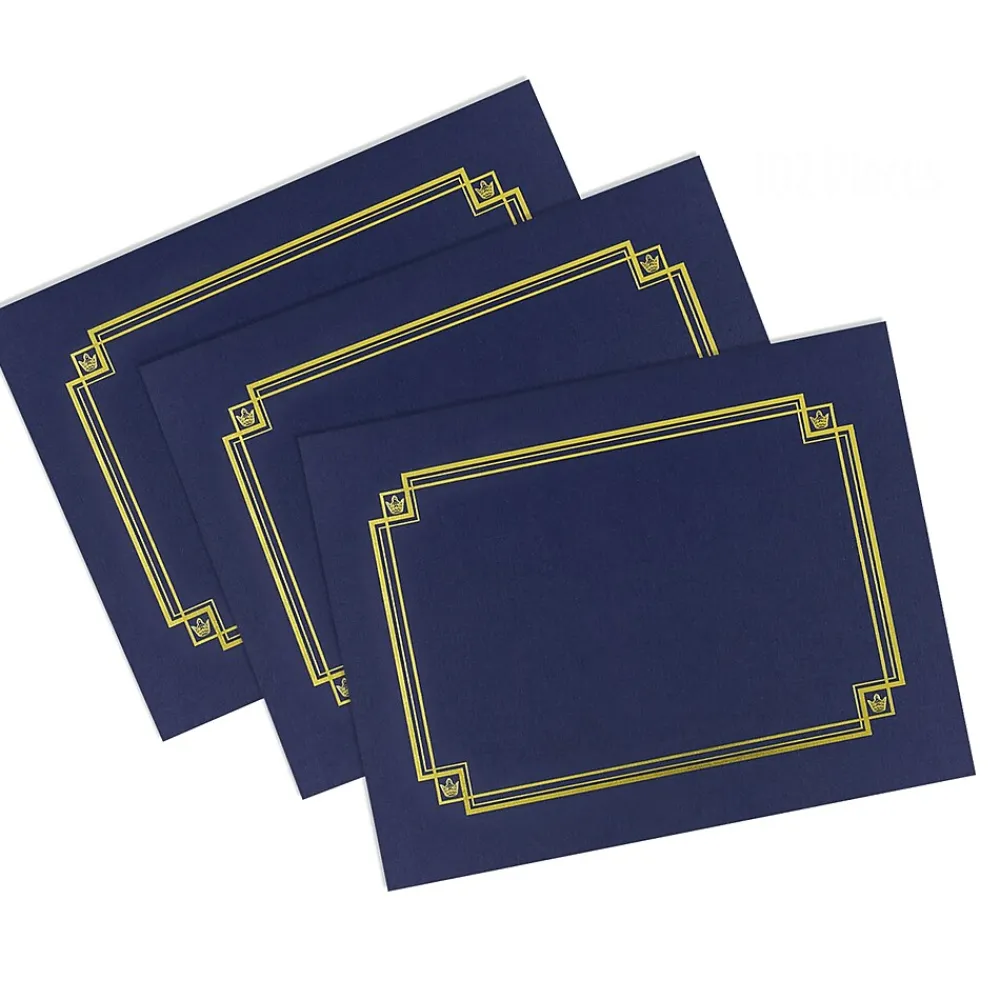 Awards & Certificates*Great Papers Certificate Holders, 9.75" x 12.5", Navy, 3/Pack (938903)