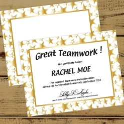 Awards & Certificates*Great Papers Certificates, 8.5" x 11", Gold and White, 50/Pack (2014025)