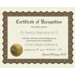 Awards & Certificates*Great Papers Certificates, 8.5