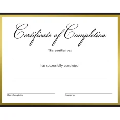 Awards & Certificates*Great Papers Completion Certificates, 8.5" x 11", White/Black/Gold, 15/Pack (2020150)
