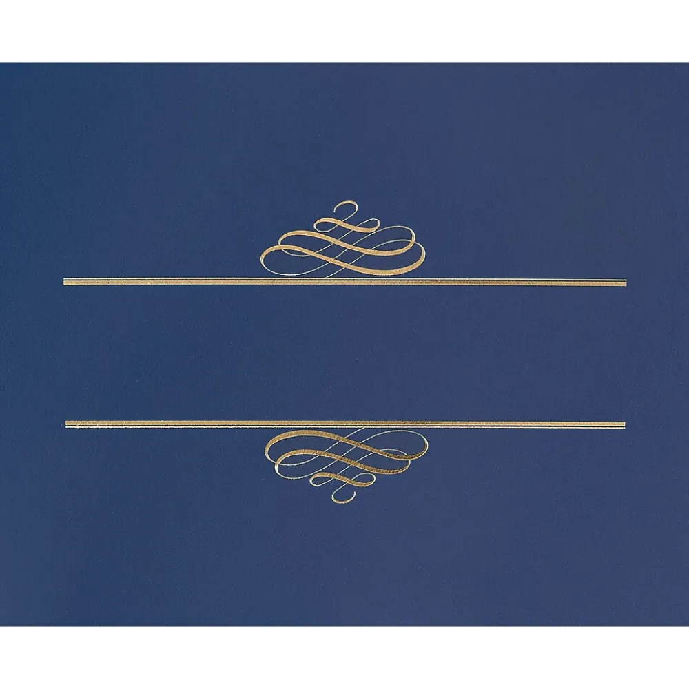 Awards & Certificates*Great Papers Embossed Foil Certificate Holders, 8.5" x 11", Navy, 5/Pack (903119)
