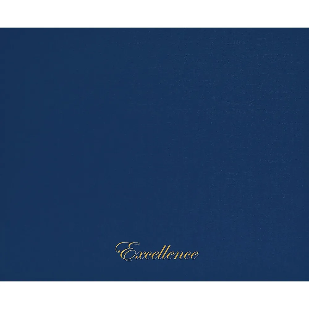 Awards & Certificates*Great Papers Excellence Certificate Holders, 9.34" x 12", Blue/Gold, 5/Pack (2017044)
