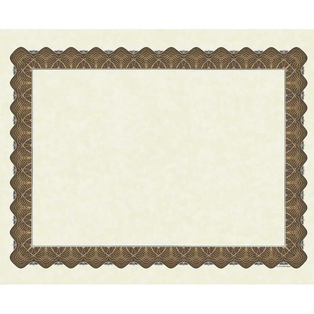 Awards & Certificates*Great Papers Matte Certificates, 8.5" x 11", Beige/Gold, 100/Pack (934000)