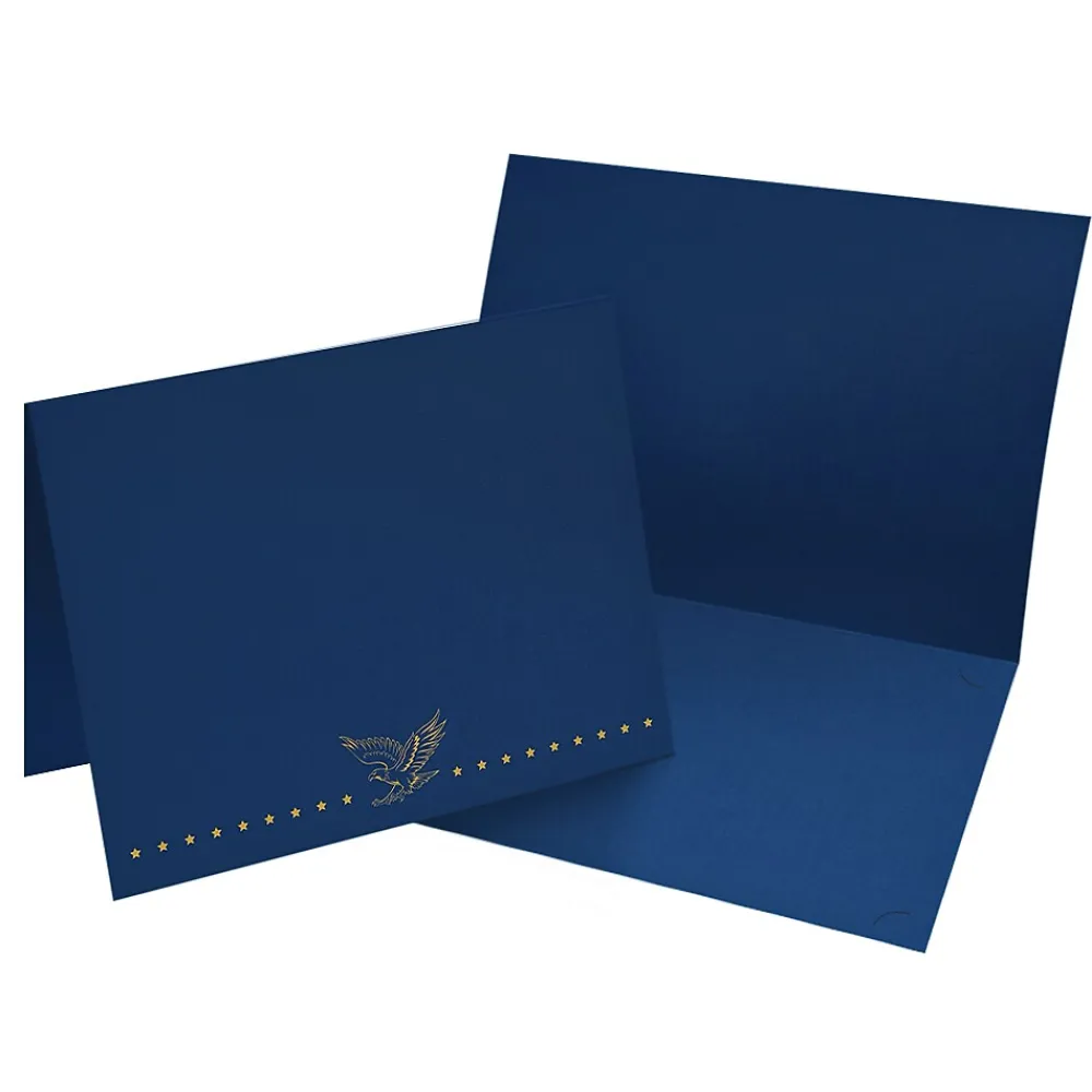 Awards & Certificates*Great Papers Patriotic Certificate Holders, 9.34" x 12", Blue/Gold, 5/Pack (2017045)