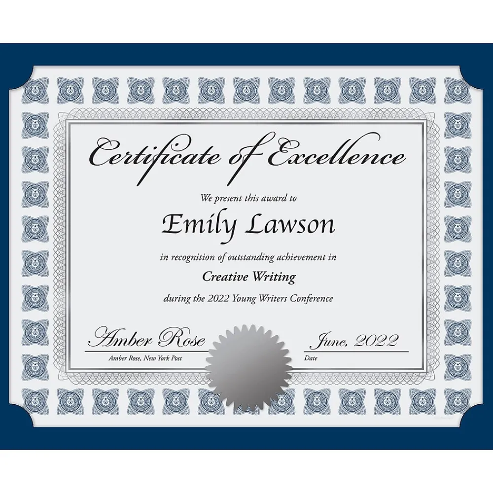 Awards & Certificates*Great Papers Silver Scholar Certificates, 8.5" x 11", Multicolor, 30/Pack (2015074KIT)