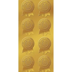 Awards & Certificates*Great Papers ! Star Burst Certificate Seals, 2" x 1", Gold, 48/Pack (903418)