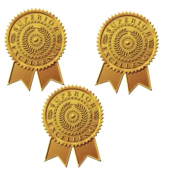 Awards & Certificates*Great Papers ! Star Burst Certificate Seals, 2