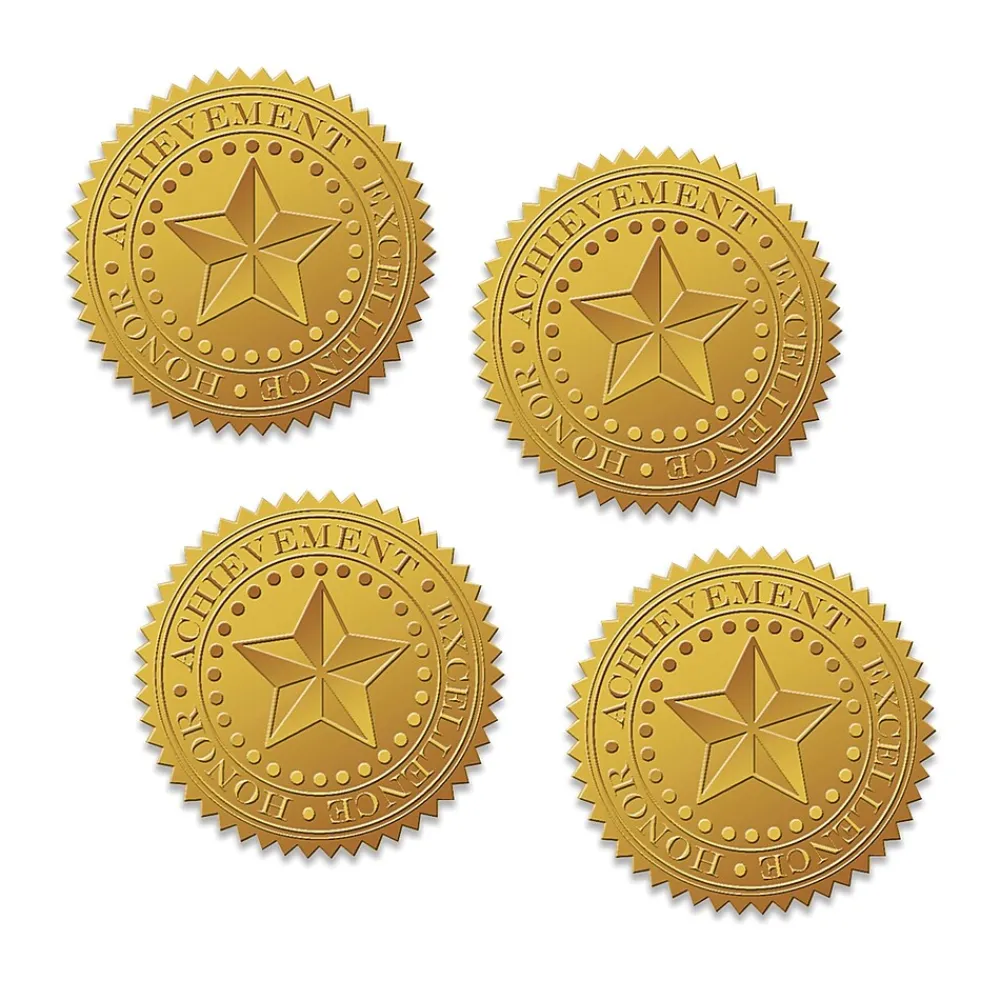 Awards & Certificates*Great Papers Star Seals 1.75", Gold, 96/Pack (903419PK2)
