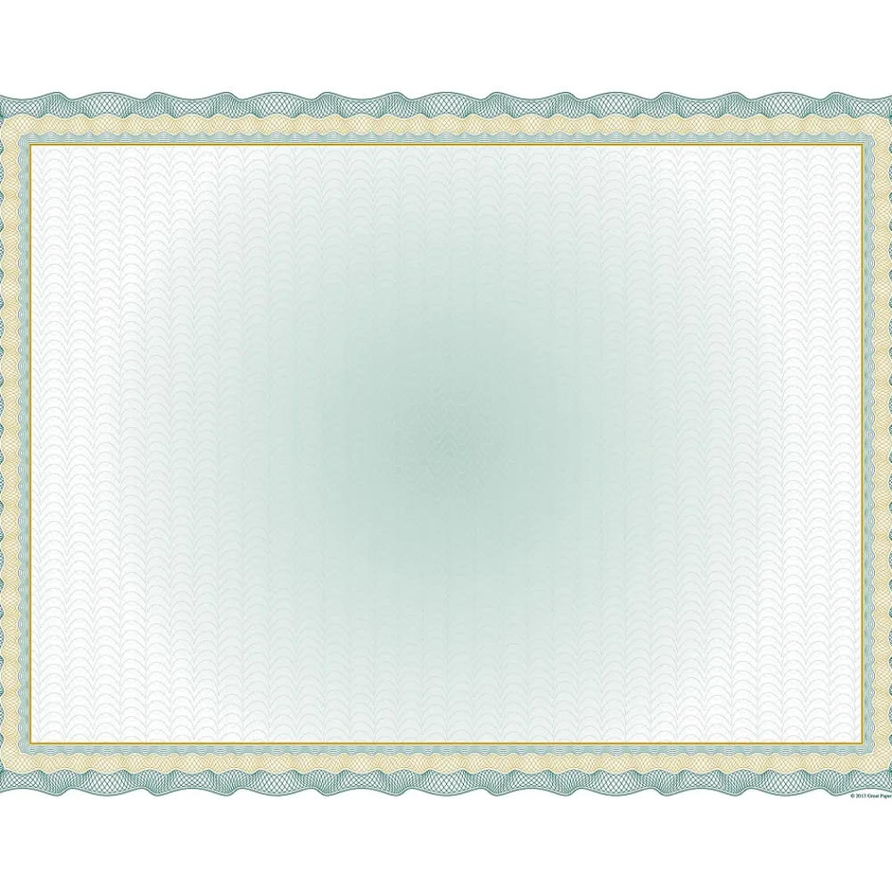 Awards & Certificates*Great Papers Twisty Graph Certificates, 8.5" x 11", Green, 30/Pack (2013306PK2)