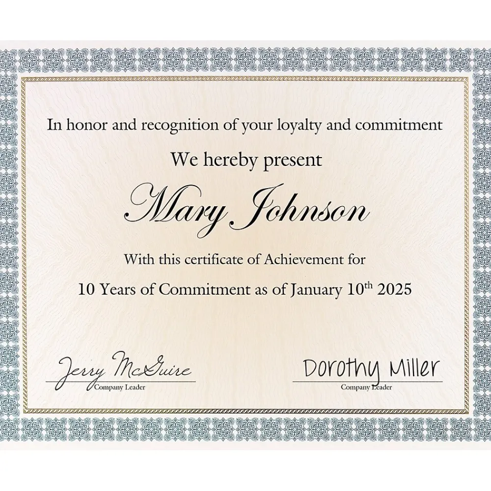 Awards & Certificates*Great Papers Westminster Certificates, 8.5" x 11", Blue Foil, 15/Pack (963024)