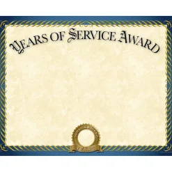 Awards & Certificates*Great Papers Years of Service Certificates, 8.5" x 11", 20/Pack (2015113)