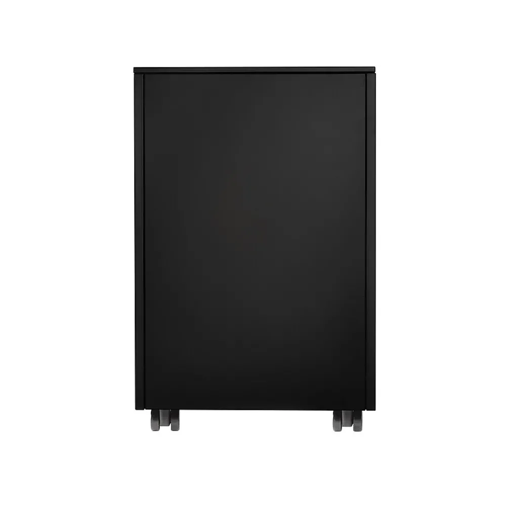 File Cabinets*Gry Mattr 3-Drawer Mobile Vertical File Cabinet, Letter/Legal Size, Lockable, 23.62"H x 15.35"W x 20.47"D, Black (GMCC-00849)