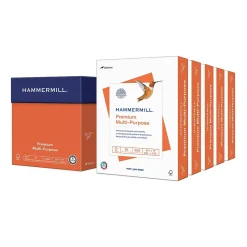 Multipurpose Paper*Hammermill 8.5" x 11" Premium Multipurpose Paper, 20 lbs., 97 Brightness, 2500 Sheets/Carton (105910)