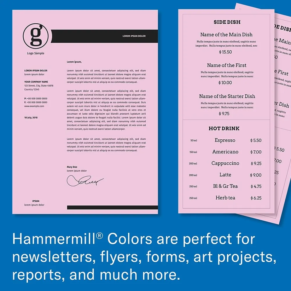 Copy Paper*Hammermill Colors Copy Paper, 20 Lbs., 8.5" x 11", Lilac, 500 Sheets/Ream (102269)