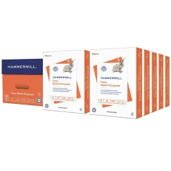 Multipurpose Paper*Hammermill Fore 8.5" x 11" Multipurpose Paper, 20 lbs., 96 Brightness, 5000 Sheets/Carton (103267)