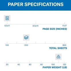Card Stock*Hammermill Premium 110 lb. Cardstock Paper, 8.5" x 11", White, 200 Sheets/Ream (168380R)