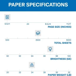 Multipurpose Paper*Hammermill Premium Inkjet & Laser 8.5" x 11" Multipurpose Paper, 24 lbs., 97 Brightness, 2500 Sheets/Carton (166140)