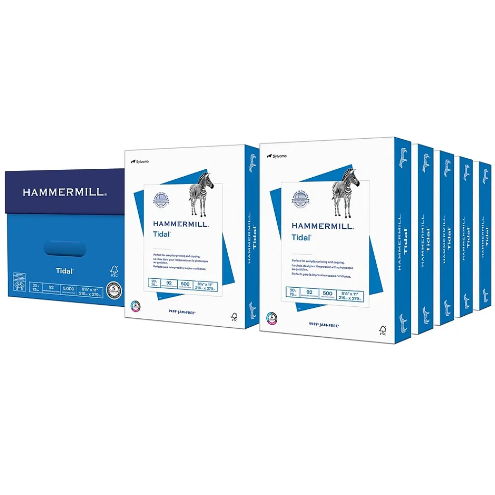Copy Paper*Hammermill Tidal 8.5" x 11", CopyPaper 20 lbs., 92 Brightness, White, 5000 Sheets/Ream /Carton (06200-8)