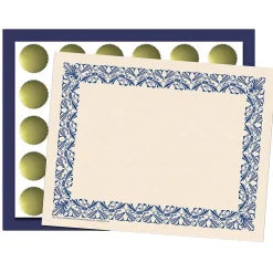 Awards & Certificates*Hayes Art Deco Certificate Set, 9" x 12", Blue, 110/Set (H-VA438)
