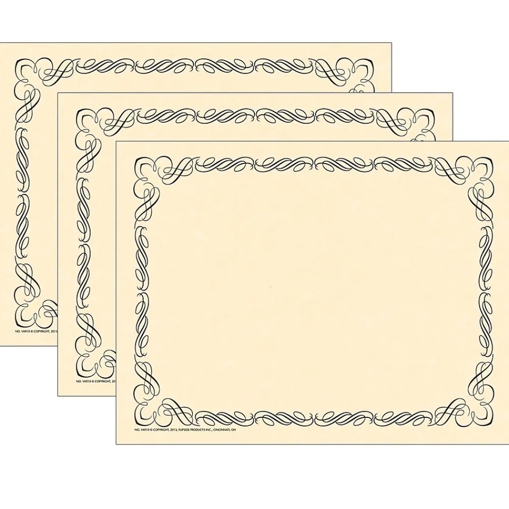 Classroom Paper*Flipside Hayes Publishing Arabesque Black Border Paper, 8.5" x 11", 50 Per Pack, 3 Packs (H-VA910-3)