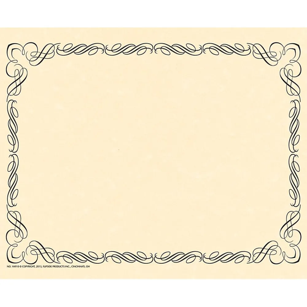 Classroom Paper*Flipside Hayes Publishing Arabesque Black Border Paper, 8.5" x 11", 50 Per Pack, 3 Packs (H-VA910-3)