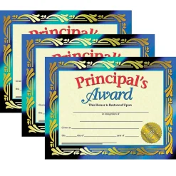 Awards & Certificates*Hayes Publishing Principal's Award Certificate, 8.5" x 11", 30 Per Pack, 3 Packs (H-VA689-3)