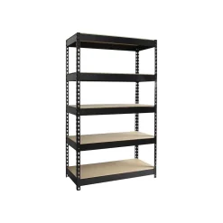 Shelving*Iron Horse Hirsh 3800 lb. Rivet Series 5-Shelf Metal Unit, 48"W, Black (19454)