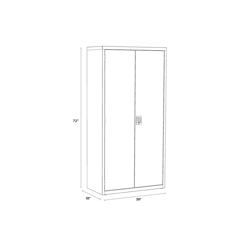 Storage Cabinets*Hirsh 72" Steel Storage Cabinet with 5 Shelves, Putty (22004)