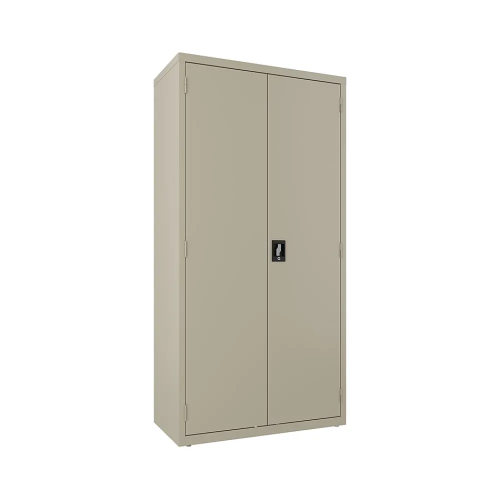 Storage Cabinets*Hirsh 72" Steel Wardrobe Cabinet with 4 Shelves, Putty (22631)