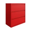 File Cabinets*Hirsh HL10000 Series 3-Drawer Lateral File Cabinet, Locking, Letter/Legal, Lava Red, 36" (24252)