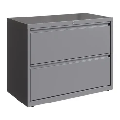 File Cabinets*Hirsh HL10000 Series 2-Drawer Lateral File Cabinet, Locking, Letter/Legal, Arctic Silver, 36" (23744)